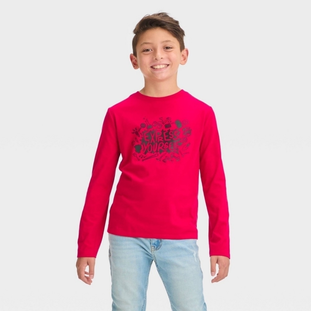 Boys' LS Express Yourself' Graphic T-Shirt
